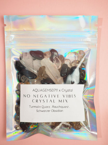 NO NEGATIVE VIBES PROTECTION Crystal Mix l Premium Kristall Konfetti