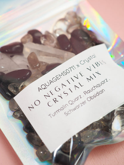 NO NEGATIVE VIBES PROTECTION Crystal Mix l Premium Kristall Konfetti