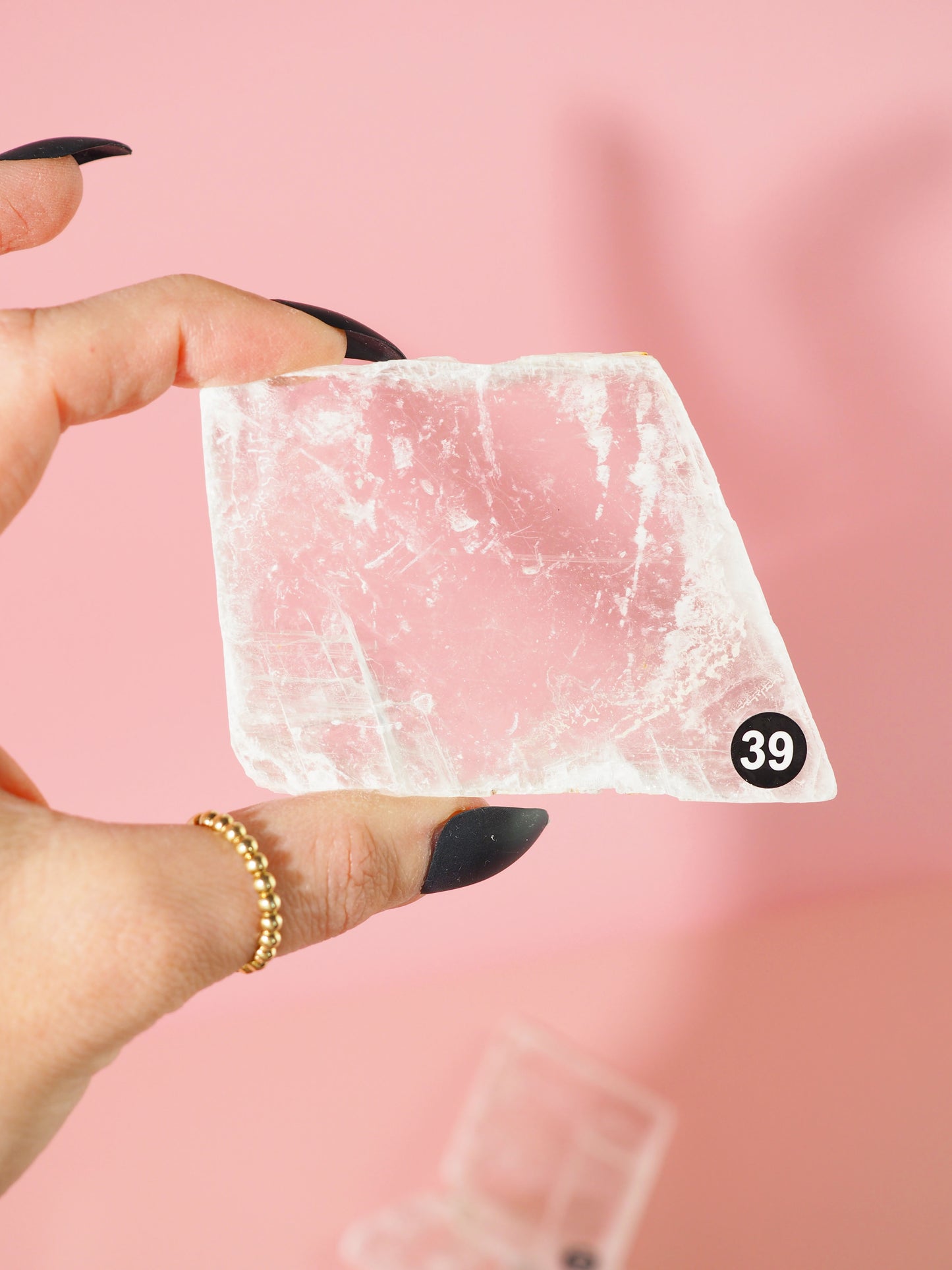 Selenit Slab aus Marokko Marienglas