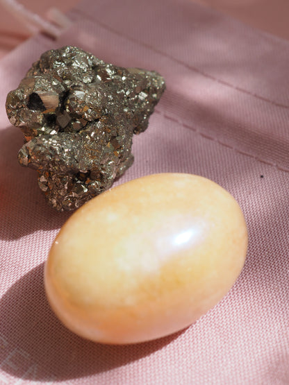 FIRE ELEMENT Crystal SET  / Feuer Zeichen Edelstein Set.  Schütze. Löwe. Widder  (Karneol, AngelAura Orangen Calcit Pyrit) High Quality