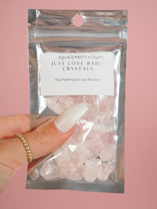 JUST LOVE BABE! Crystals l Rosenquarz High Quality