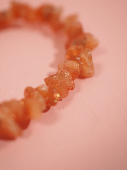 Sonnenstein Chips Armband . Sunstone Chips Bracelet - High Quality