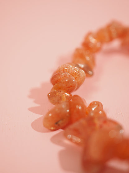 Sonnenstein Chips Armband . Sunstone Chips Bracelet - High Quality
