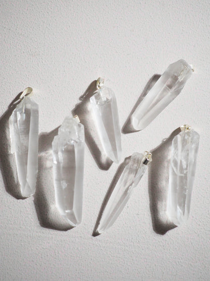 LEMURIAN  Bergkristall Anhänger . Clearquartz Pendant ca. 2- 4cm - aus Brasilien