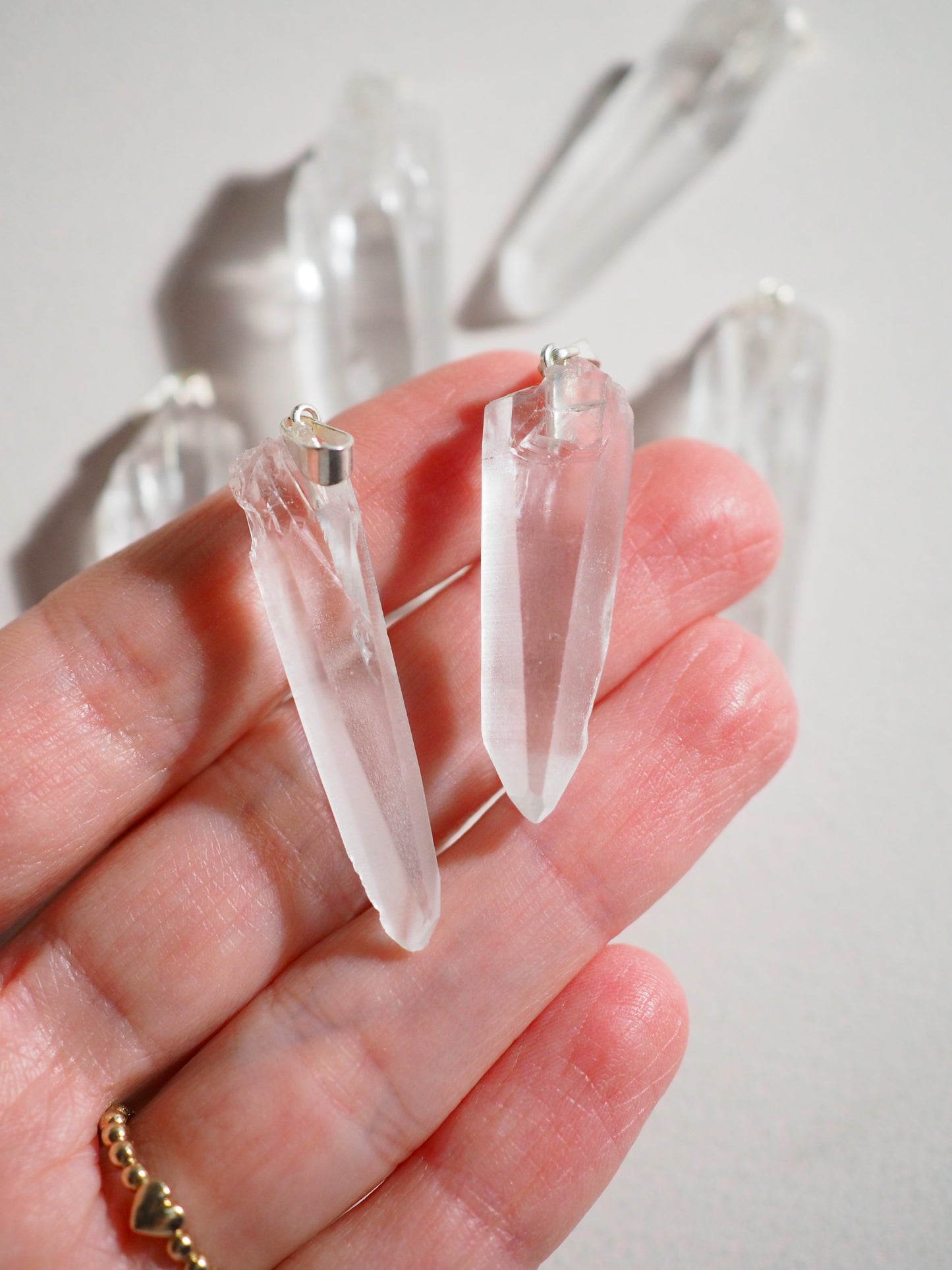 LEMURIAN  Bergkristall Anhänger . Clearquartz Pendant ca. 2- 4cm - aus Brasilien