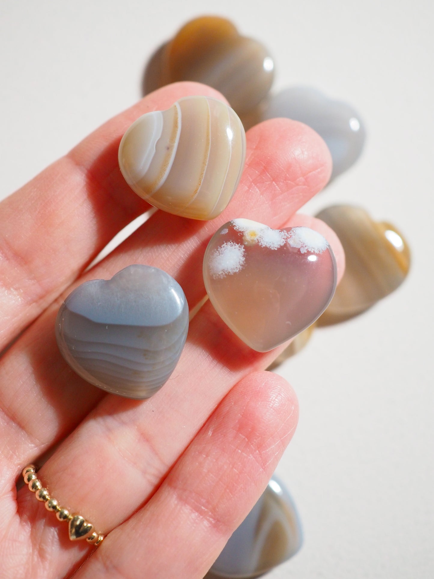 Achat Mini Herz . Agate Mini Heart ca. 2cm
