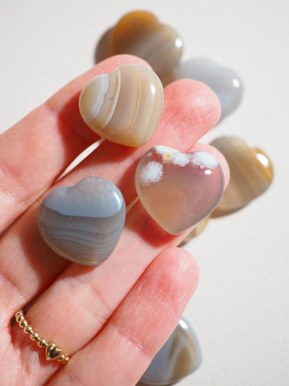 Achat Mini Herz . Agate Mini Heart ca. 2cm