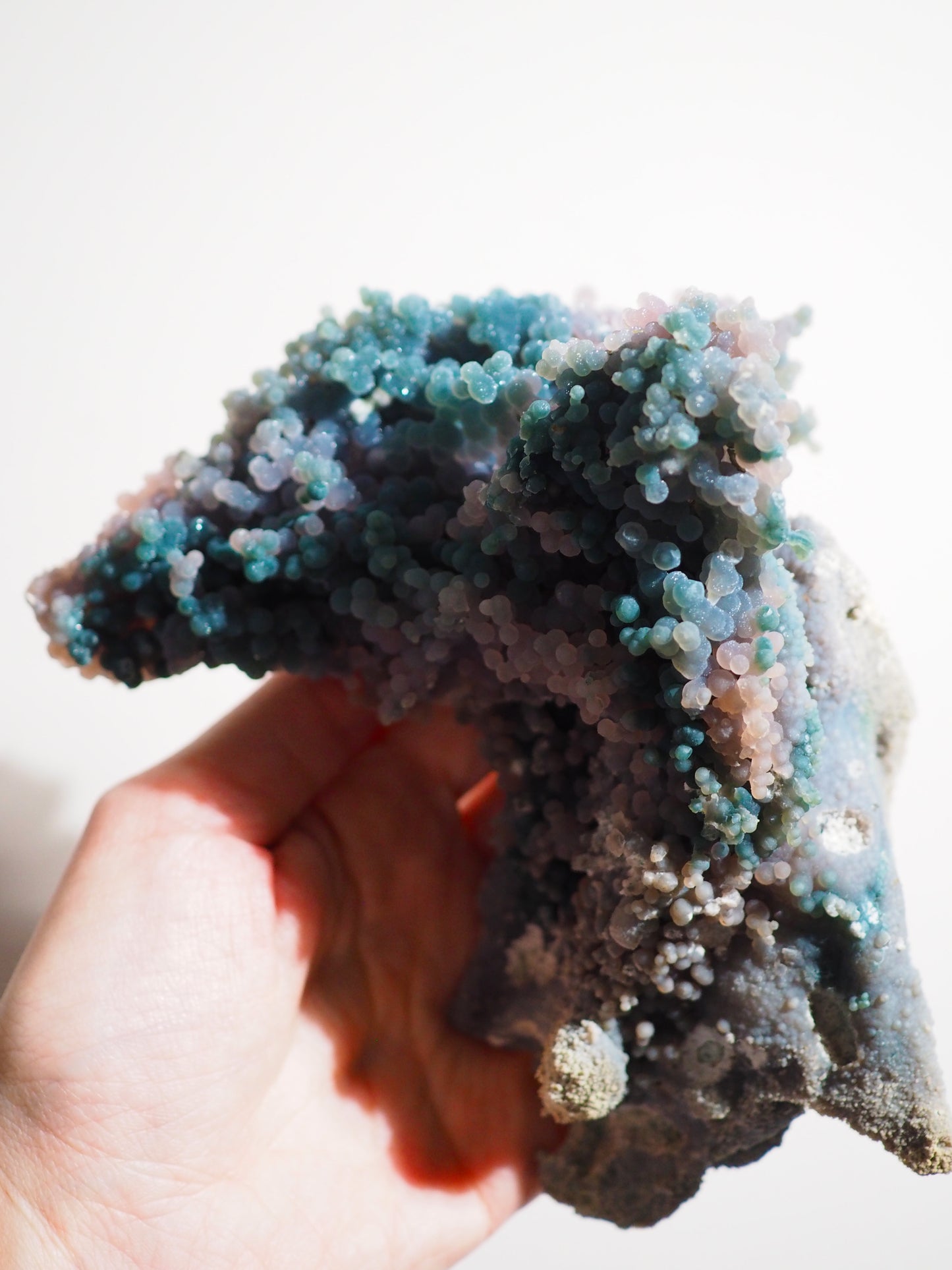 Trauben Achat / Grape Agate  . Traubenachat  Bicolor "LE DOLPHIN" 15 cm 578 g - aus Mamuju Area West-Sulawesi Indonesien - High Quality RARE COLOR