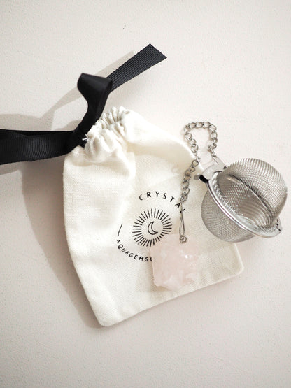 Tee Ei Teefilter Rosenquarz . Tea Egg Rosequartz