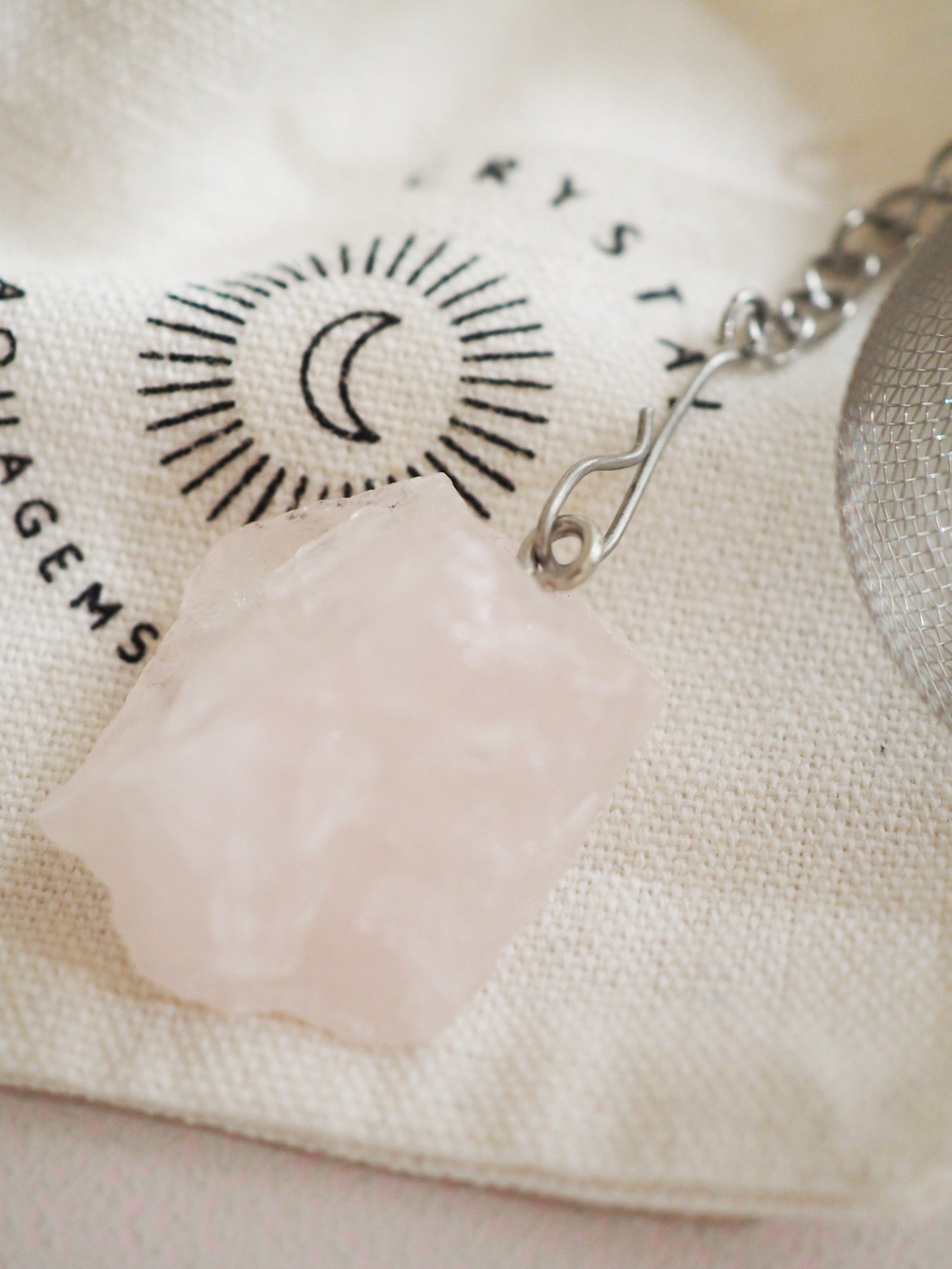Tee Ei Teefilter Rosenquarz . Tea Egg Rosequartz