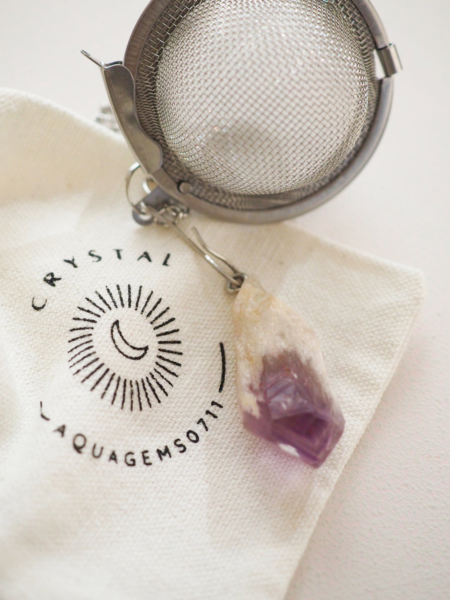 Tee Ei Teefilter Amethyst Mini Zauberstab . Tea Egg Amethyst Mini Wand