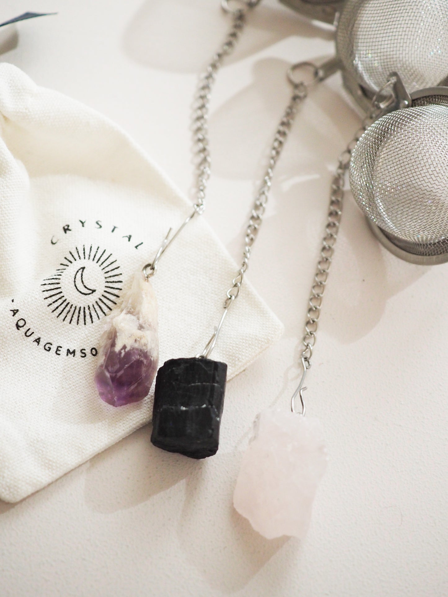 Tee Ei Teefilter Amethyst Mini Zauberstab . Tea Egg Amethyst Mini Wand