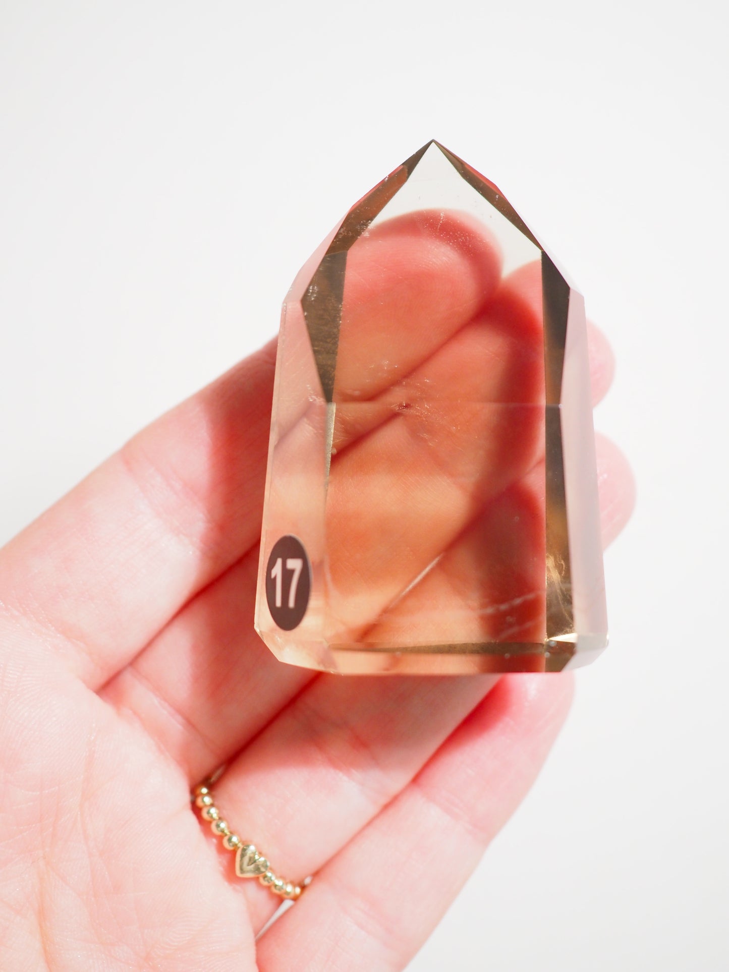 Natürliche Rauchquarz Citrin Spitze - Natural Smoky Citrine Point ca. 6cm (17) - aus Brasilien HIGH QUALITY
