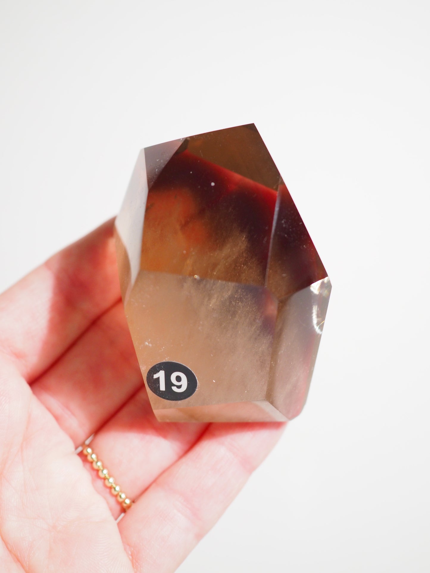 Natürliche Smoky Citrin Freiform - Natural Smoky Citrine Freeform ca. 7cm (19) - aus Brasilien HIGH QUALITY mit Phantomen