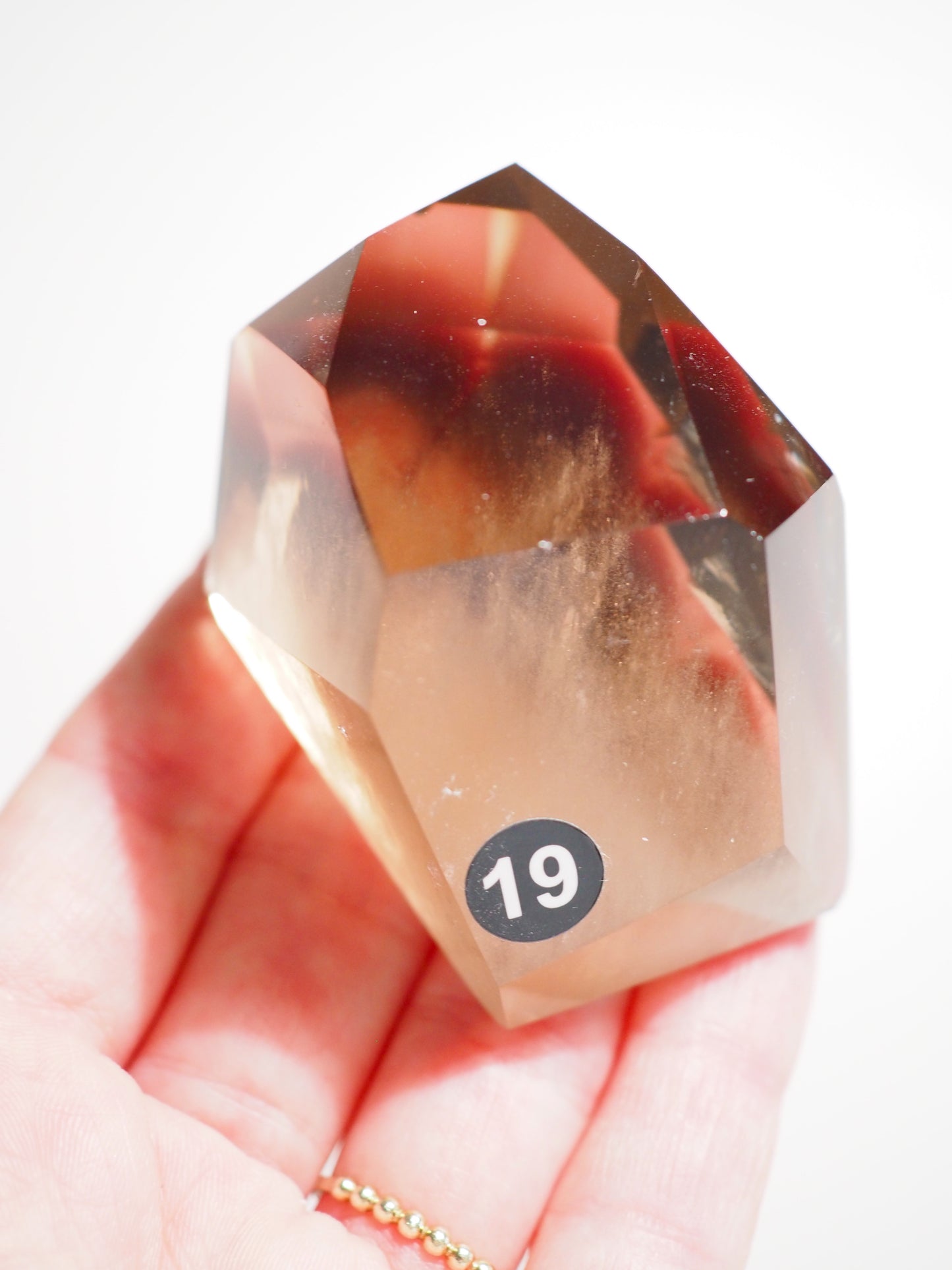 Natürliche Smoky Citrin Freiform - Natural Smoky Citrine Freeform ca. 7cm (19) - aus Brasilien HIGH QUALITY mit Phantomen