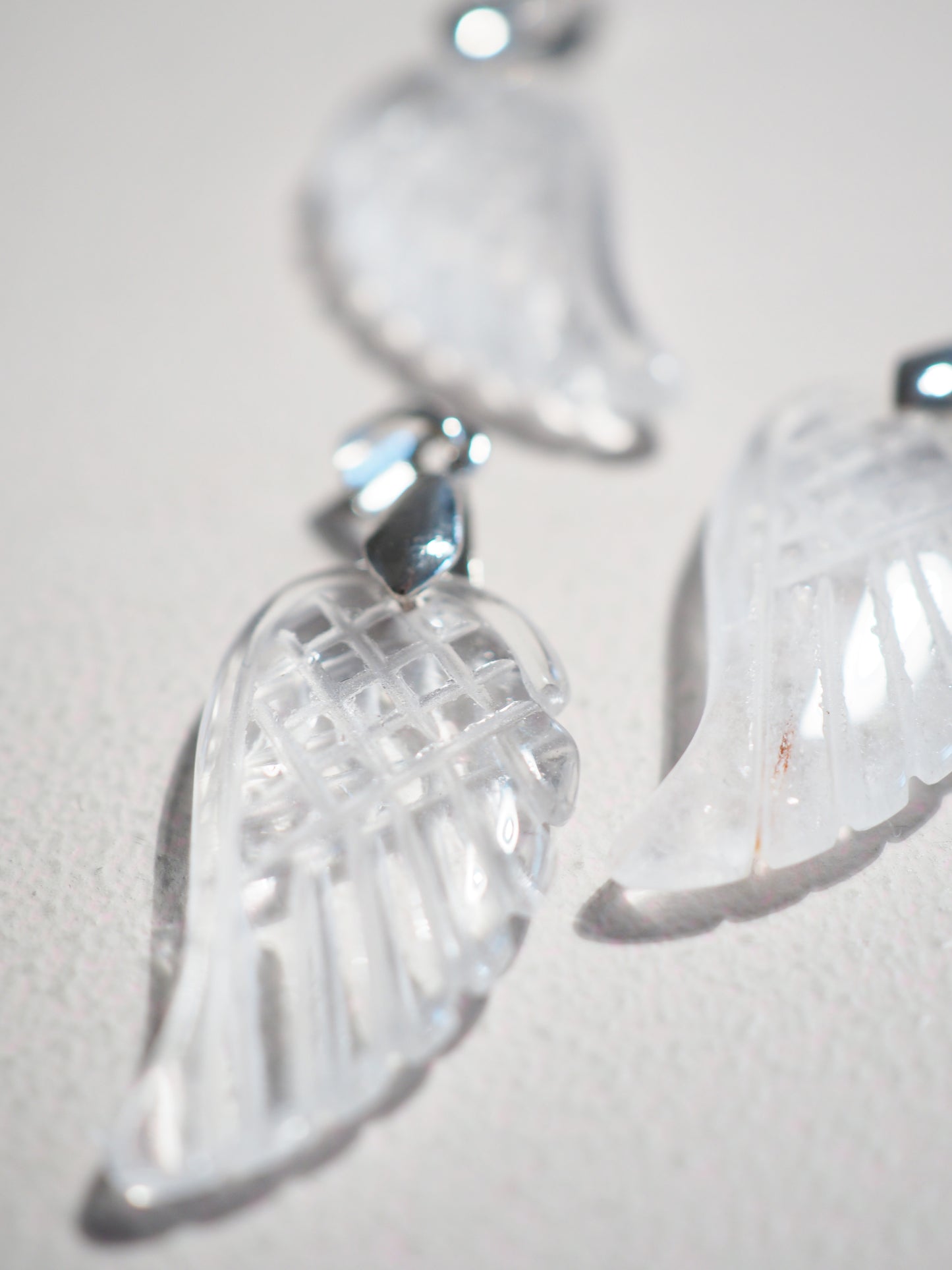 Bergkristall Engel Flügel Anhänger . Clear Quartz Angel Wing Pendant - aus China HIGH QUALITY