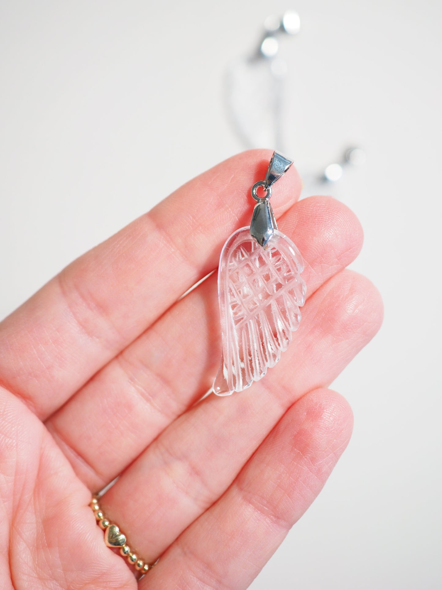 Bergkristall Engel Flügel Anhänger . Clear Quartz Angel Wing Pendant - aus China HIGH QUALITY