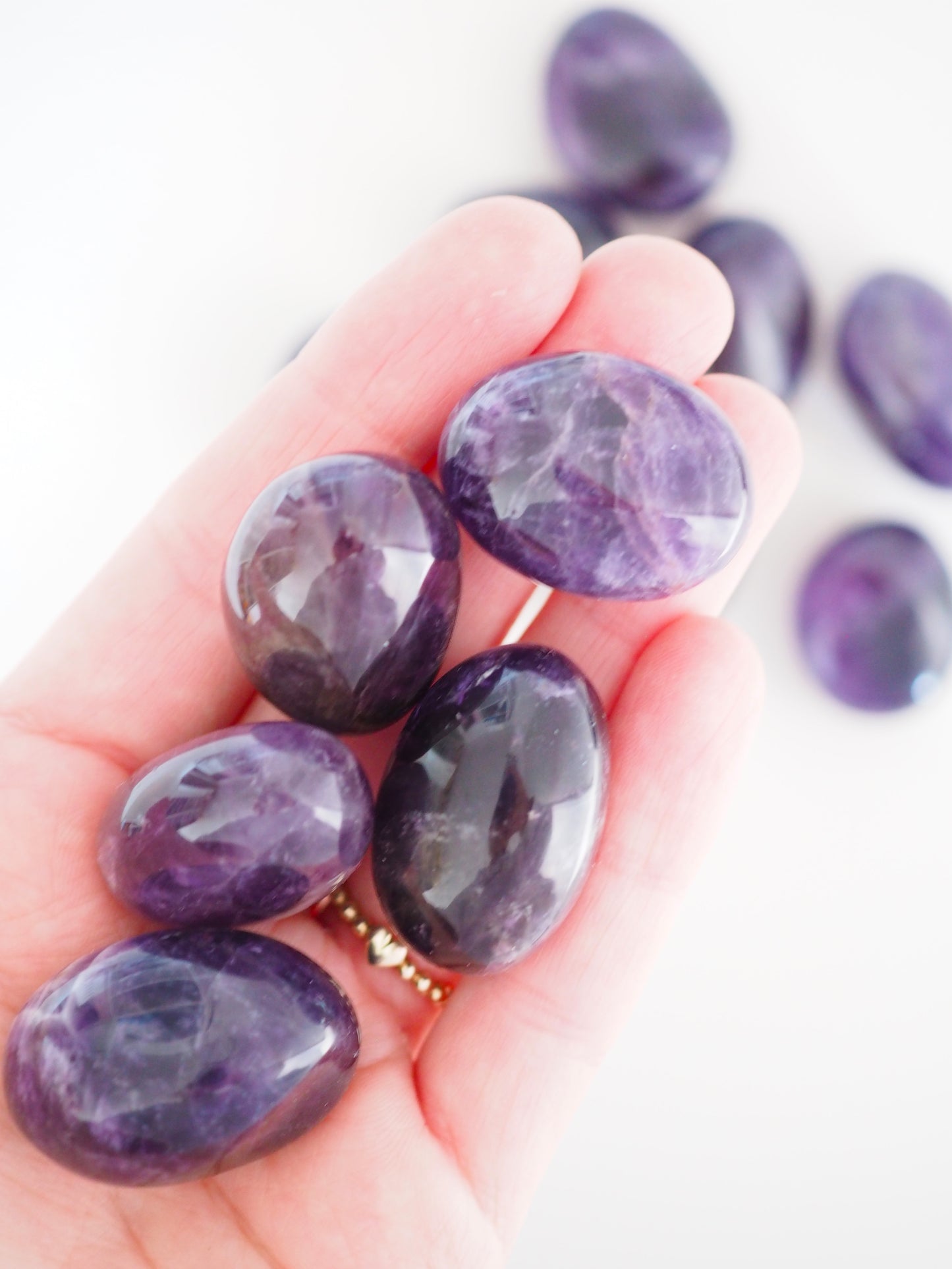 Dunkler Amethyst Trommel Stein . Deep Purple Amethyst Tumble ca. 2-3 cm  - aus Brasilien HIGH QUALITY