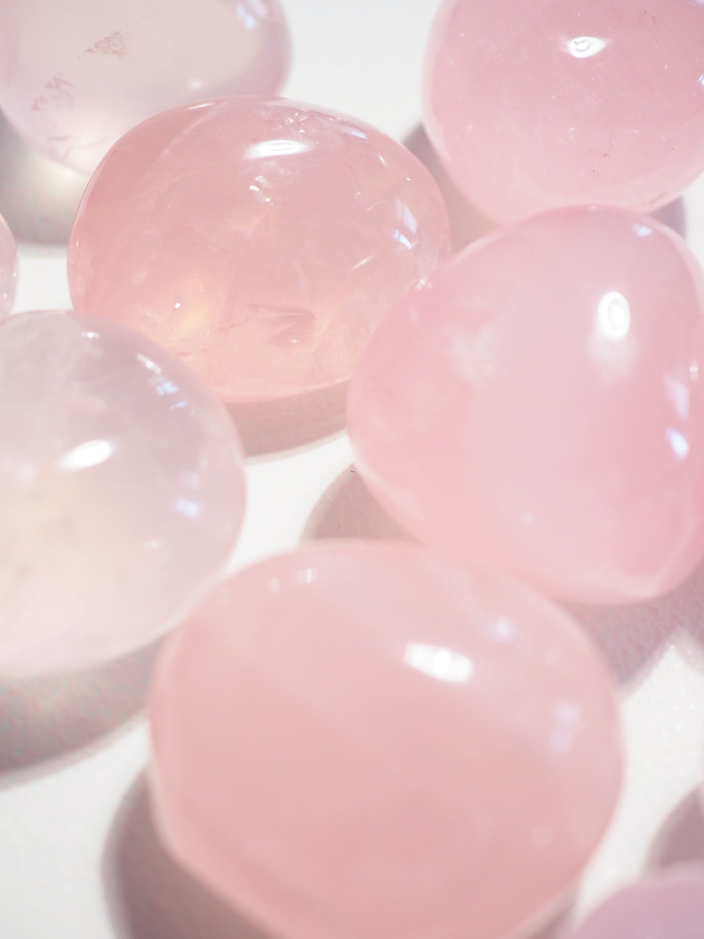 Stern Rosenquarz Trommel Stein  . Star Rosenquartz Tumble ca. 3cm CHUNKY - aus Madagascar HIGH QUALITY Handpoliert