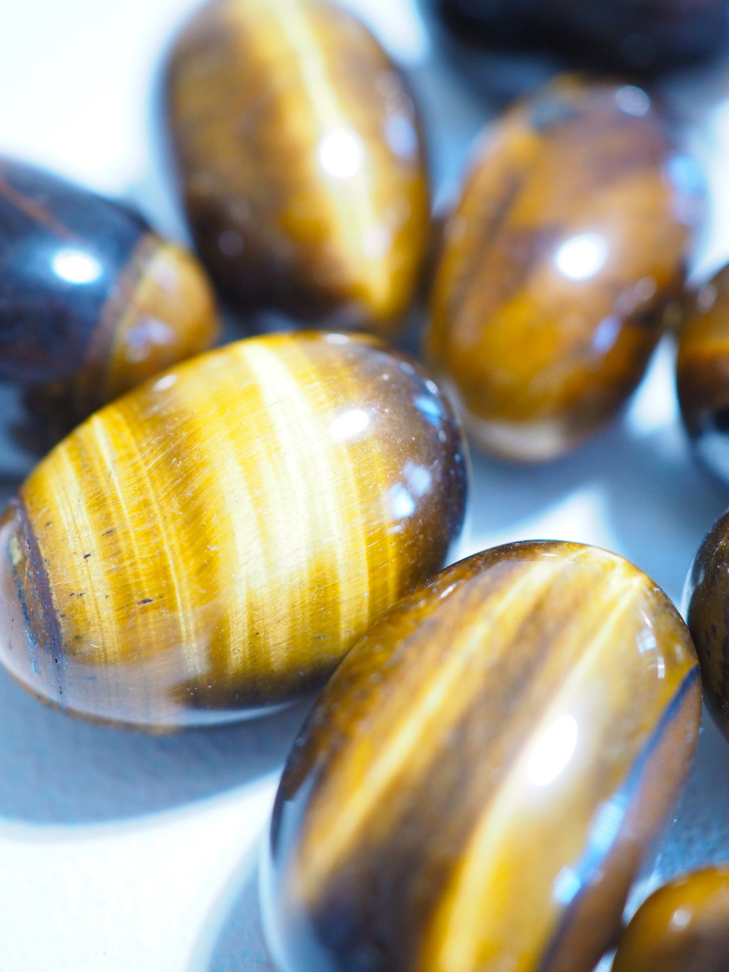 Tigerauge Oval Trommelsteine . Tigerseye Tumble ca 2-3 cm - aus Südafrika HIGH QUALITY