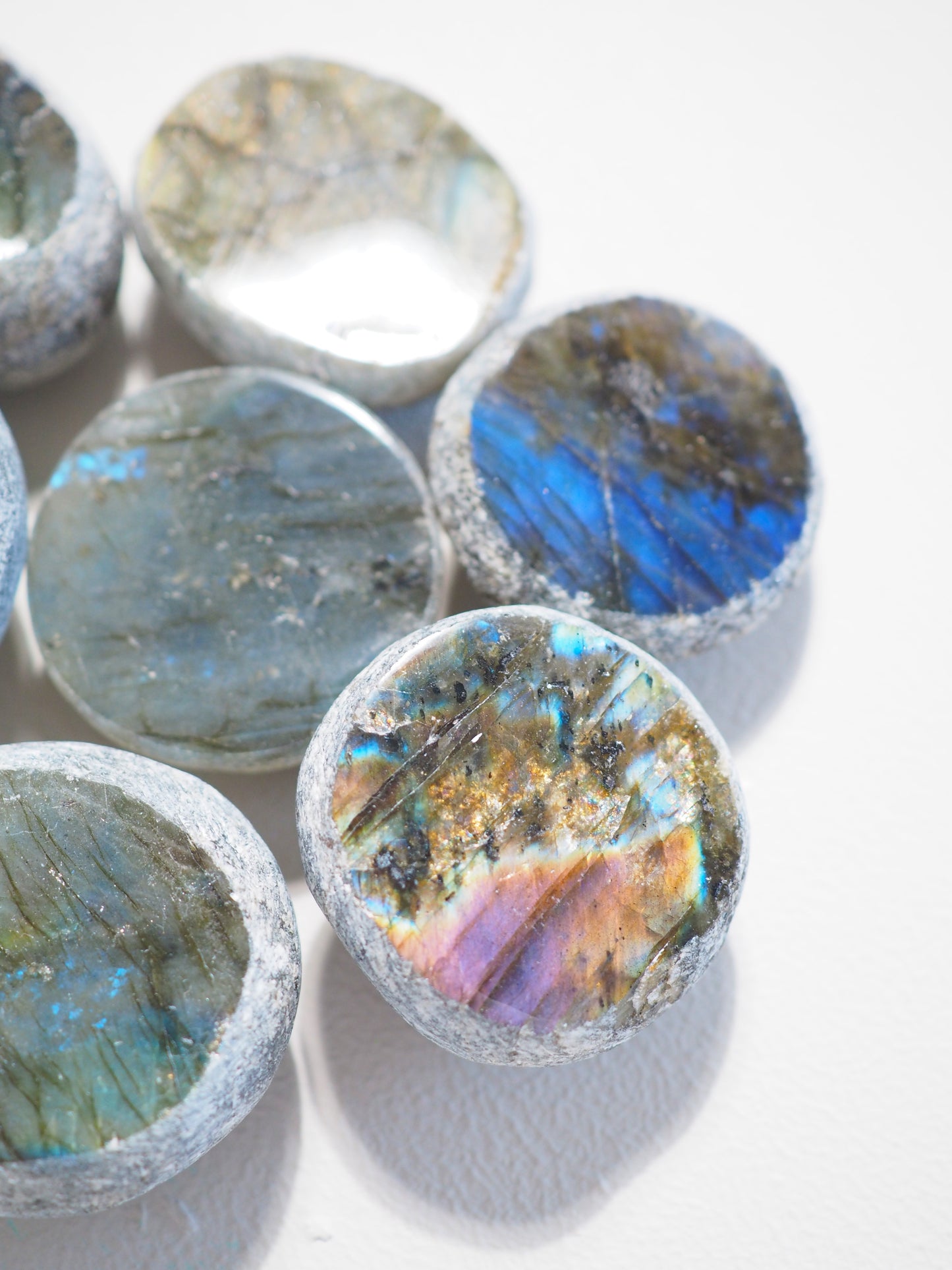 Labradorit Meditations Stein - Labradorite Meditation Stone - ca. 4-5 cm aus Madagaskar HIGH QUALITY