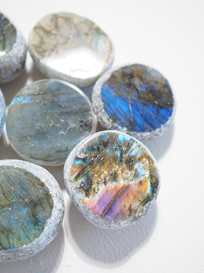 Labradorit Meditations Stein - Labradorite Meditation Stone - ca. 4-5 cm aus Madagaskar HIGH QUALITY