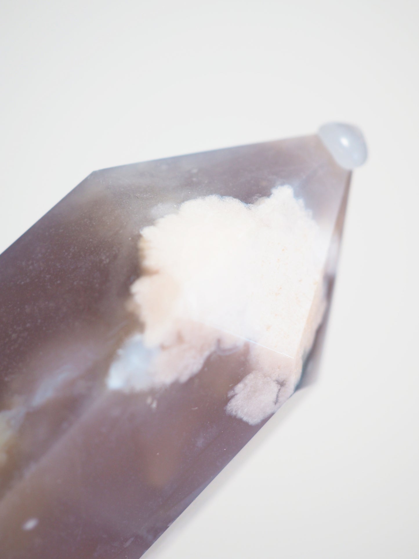 Druzy Blumen Achat Spitze . Flower Agate Point  (95) - aus Madagascar High Quality