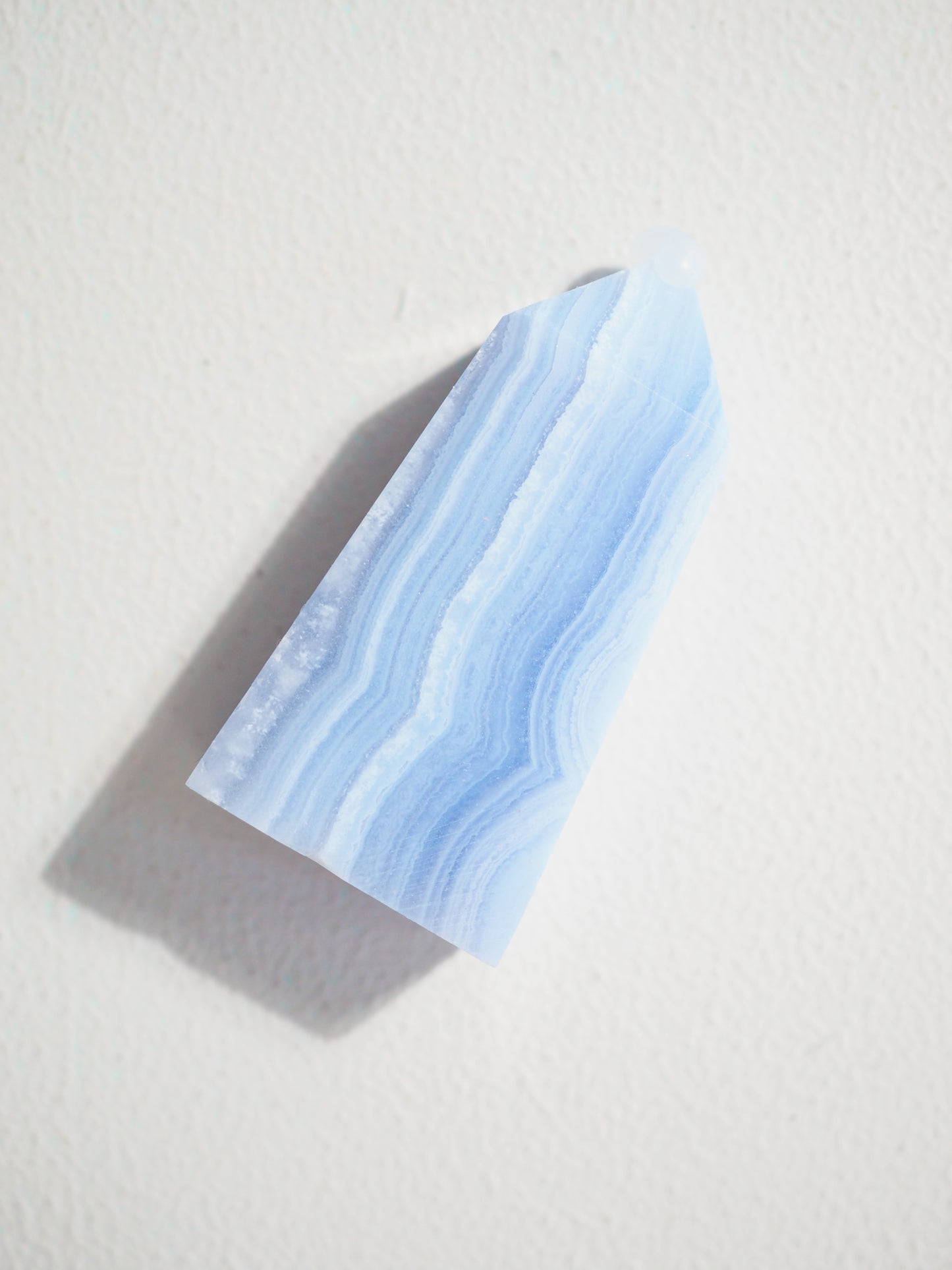 Blauer Spitzen Achat Spitze  . Blue Lace Agate Point [3]- aus Namibia HIGH QUALITY