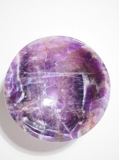 Chevron Amethyst . MINI Schale Schmuckschale ca. 7cm . Dream Amethyst Bowl Handcarved