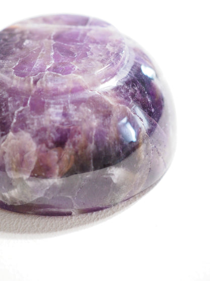 Chevron Amethyst . MINI Schale Schmuckschale ca. 7cm . Dream Amethyst Bowl Handcarved