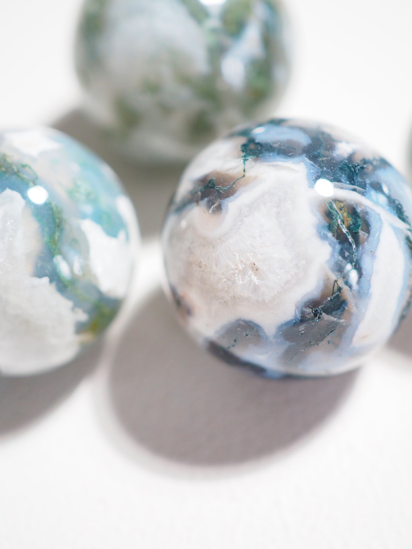 Moosachat Kugel . Moss Agate Sphere  ca. 2.5 cm -High Quality