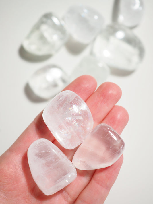 CHUNKY Weisser Calcit Trommelsteine . White CalciteTumble ca. +3cm - aus Mexiko HIGH QUALITY