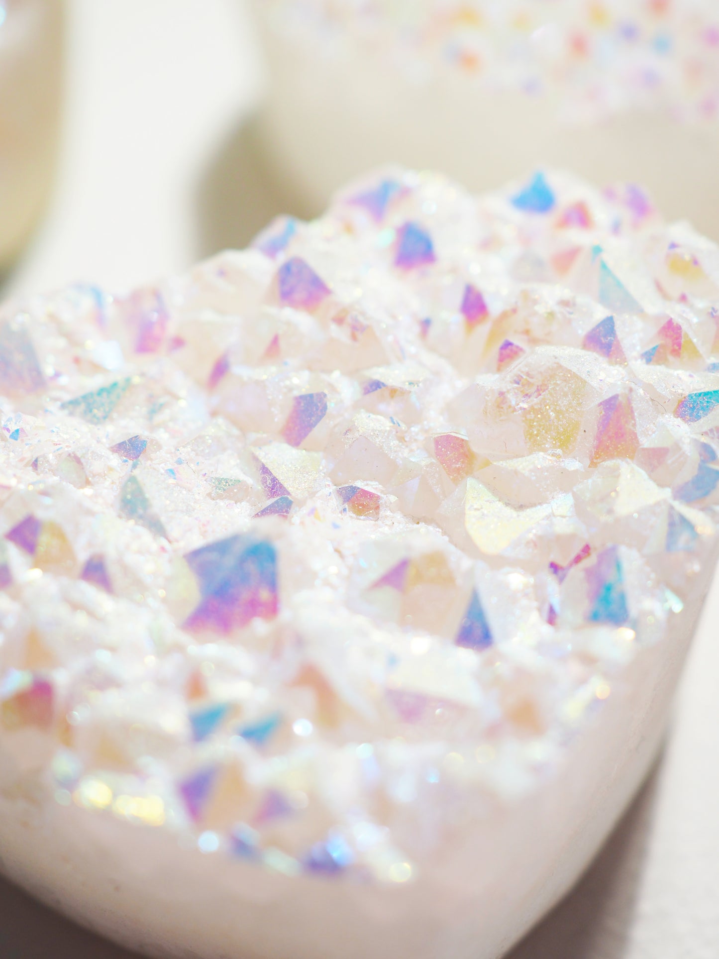 Angel Aura weißes Quarz Bergkristall Herz . Angelaura White Quartz Heart - aus China
