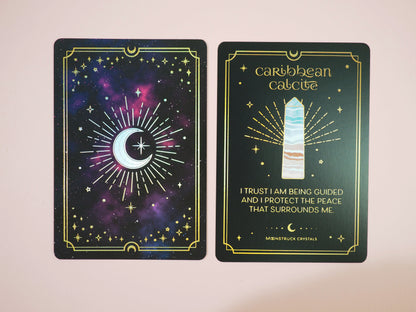 Crystal Affirmations . Golden Aura Edition von Moonstruck Crystals / Karten Deck mit Kristall Affirmationen