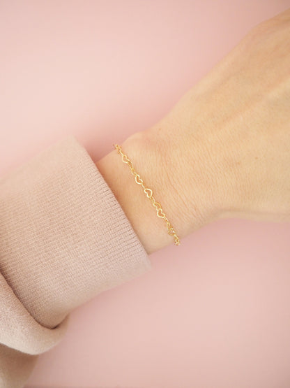 Herzi Herzi Herz Armband 925 Sterlingsilber rosévergoldet