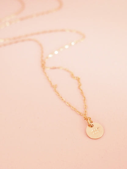 Sternzeichen Kette Prägung 925 Sterlingsilber vergoldet