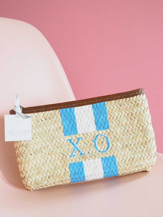 Clutch Monogramm & Stripes