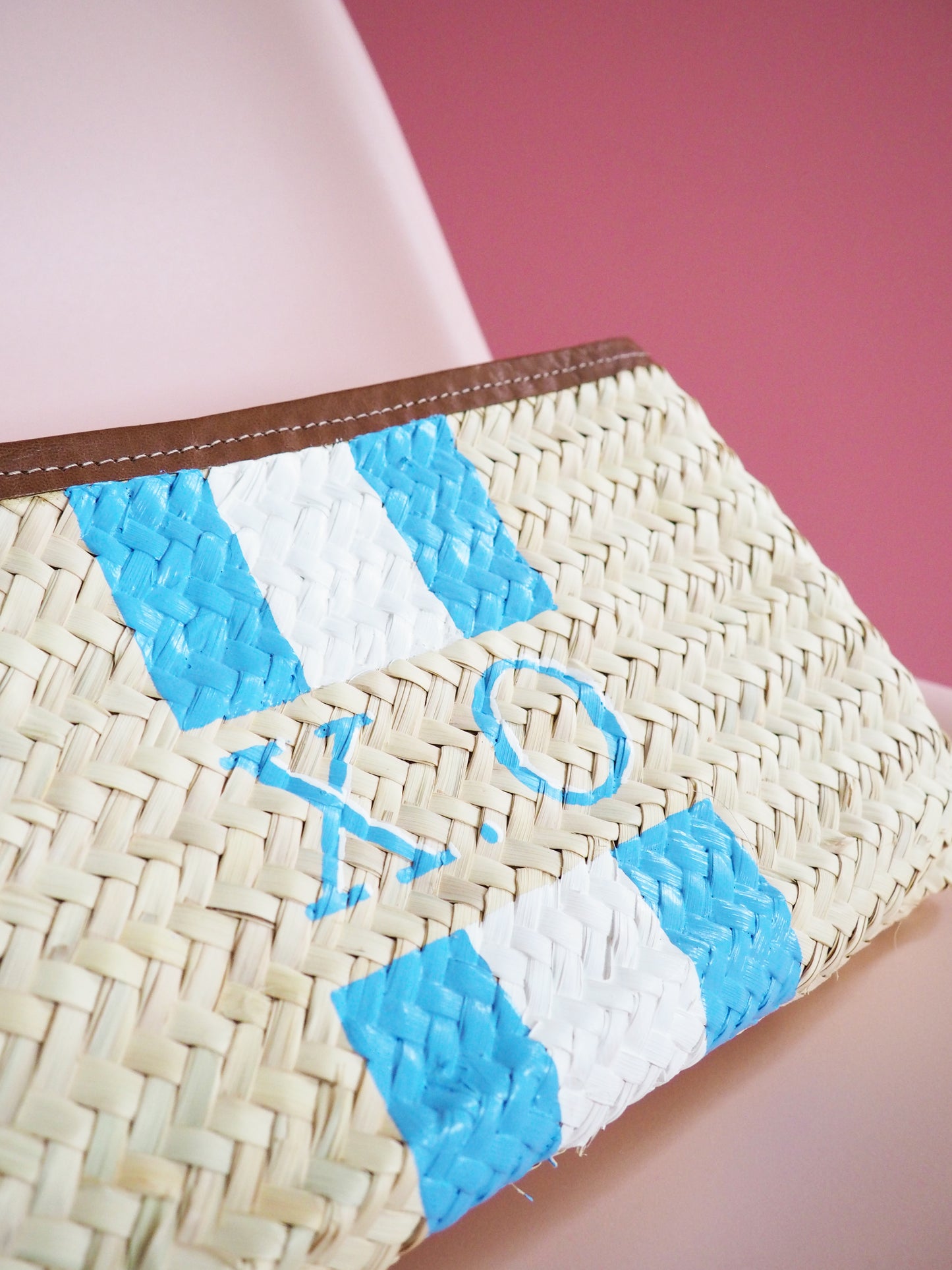 Clutch Monogramm & Stripes