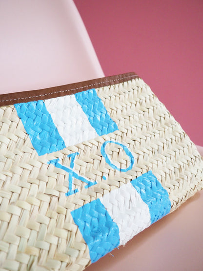 Clutch Monogramm & Stripes