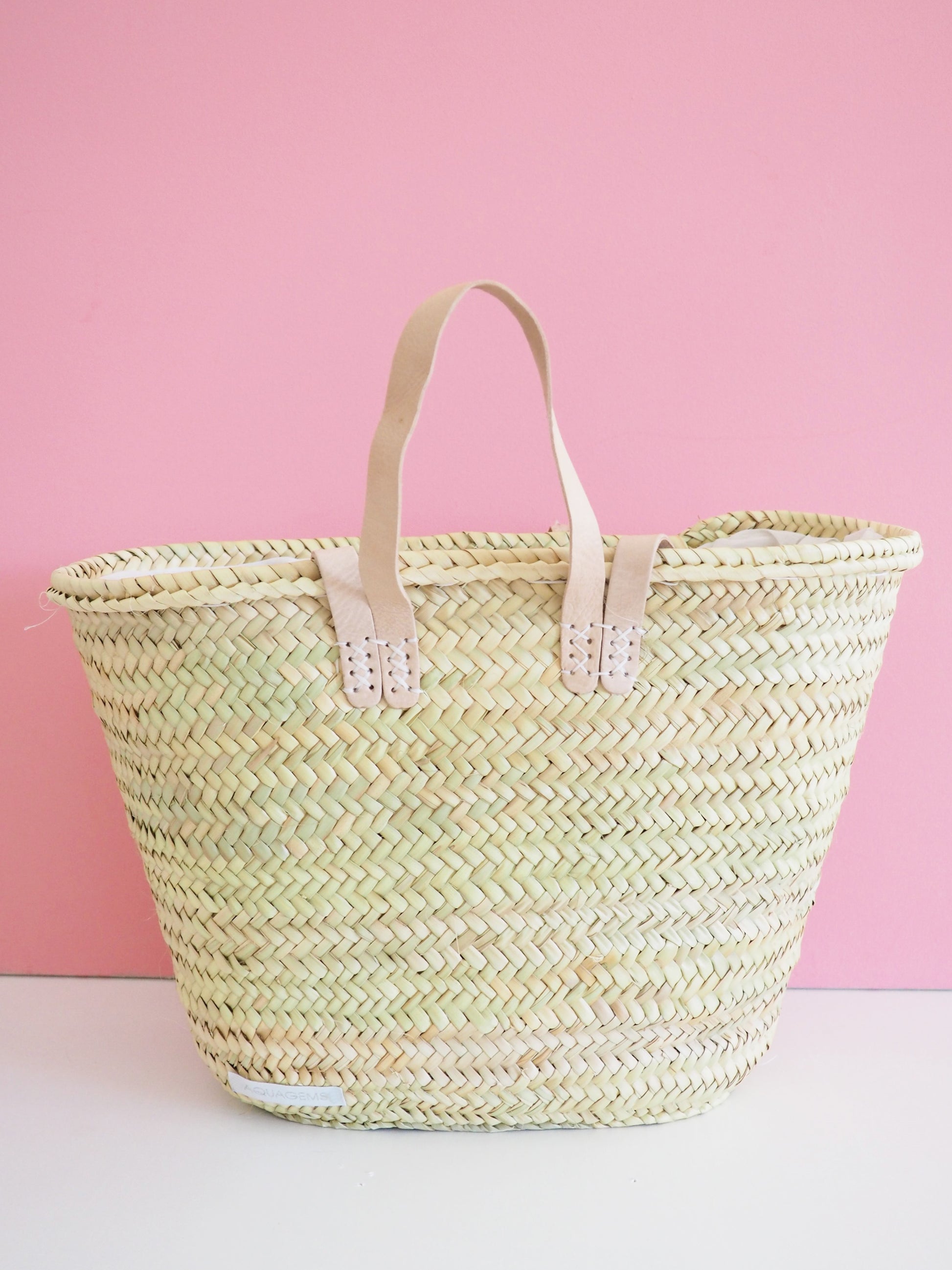 Ibiza Korb Tasche aus Palmblatt