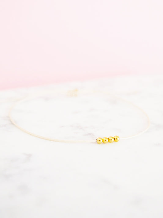 Vier Gold Perlen Armband 375 Gold