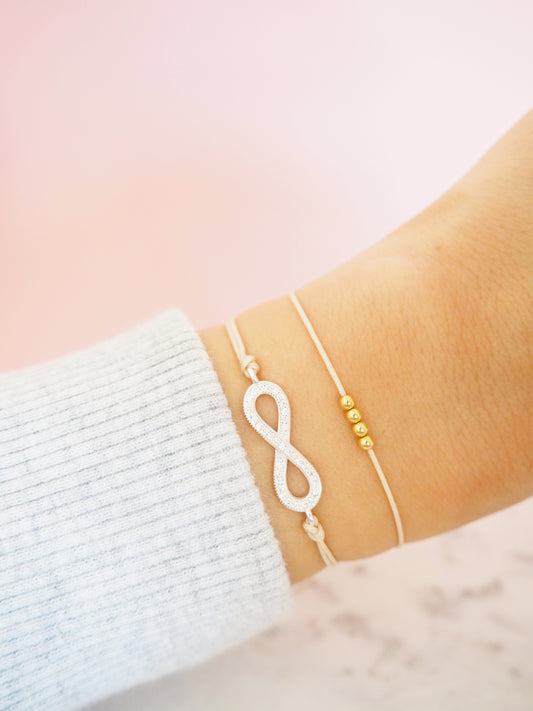 Armband 375 vier Gold Perlen