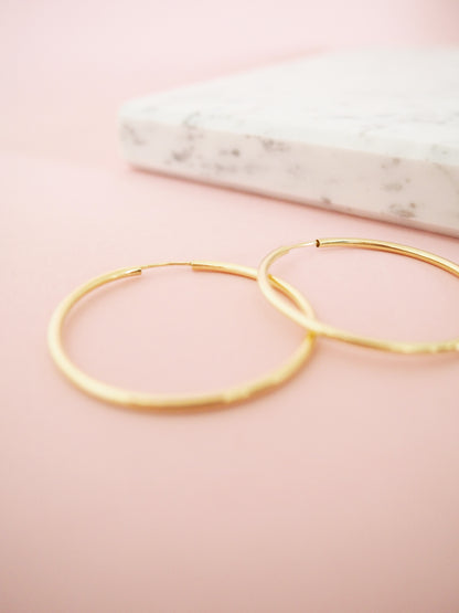 Creole Sterlingsilber Gold 4cm