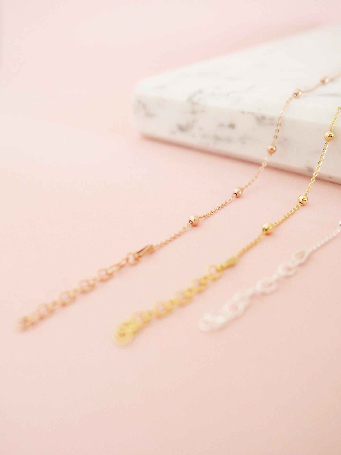 Halskette Basic Boho chic Staurn Kette 925 Sterlingsilber  . vergoldet . rosévergoldet