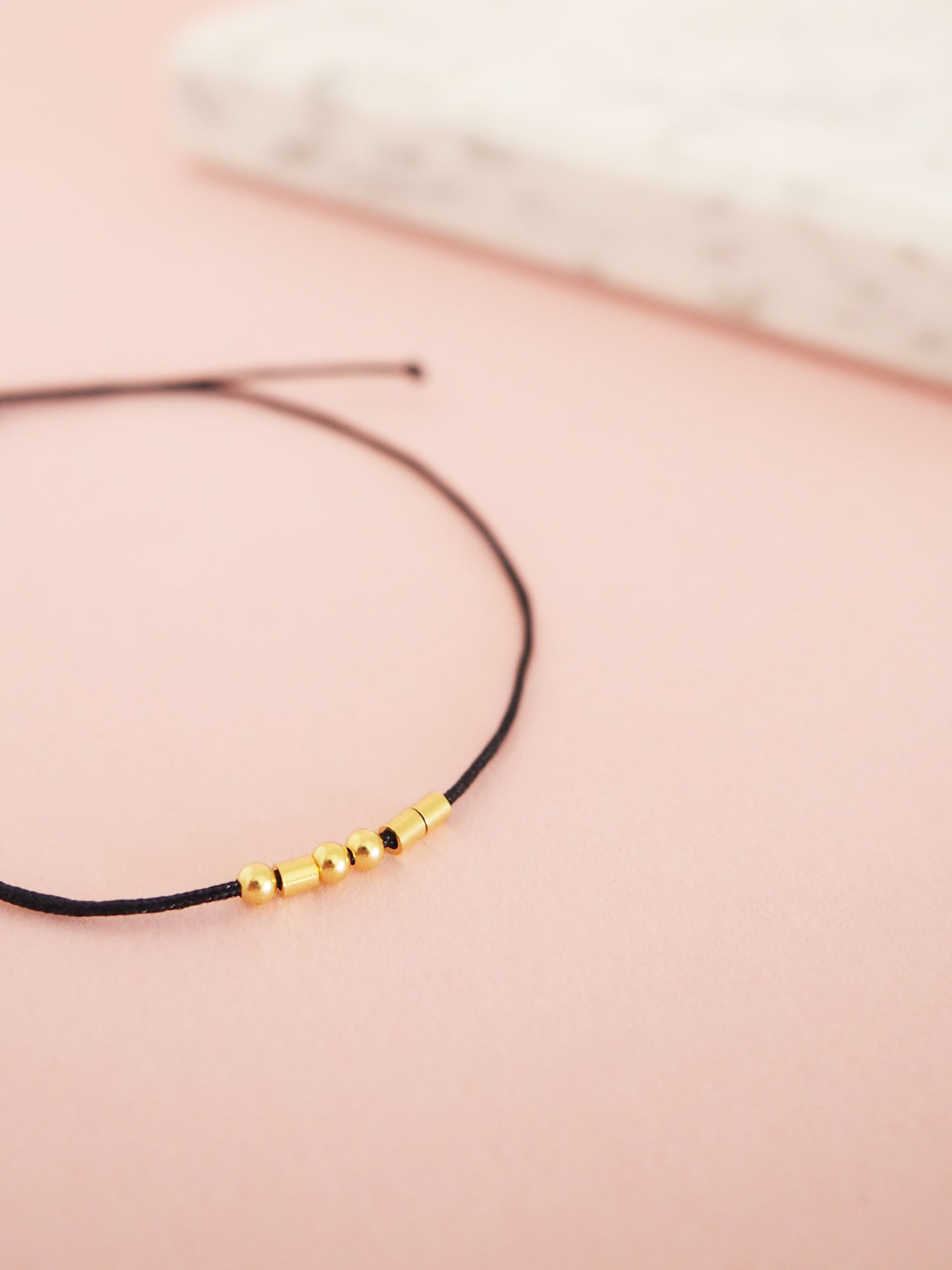 Morse Code Armband 375 Weißgold | Personalisiert