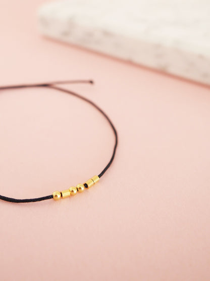 Morse Code Armband 375 Weißgold | Personalisiert