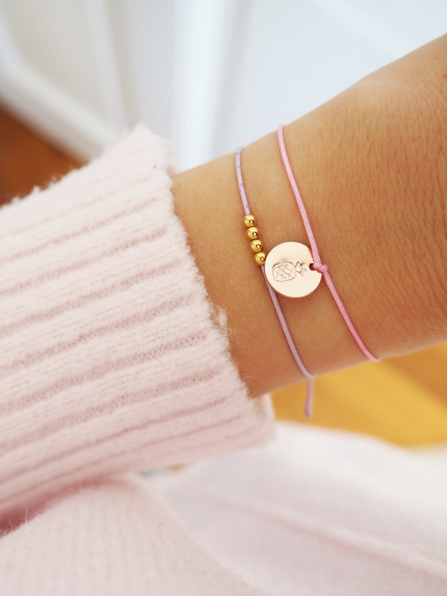 Kinderwunsch Armband Ananas Macramée