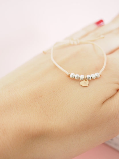 Kinder  Baby Armband mit Herz Personalisiert 925 Sterlingsilber vergoldet