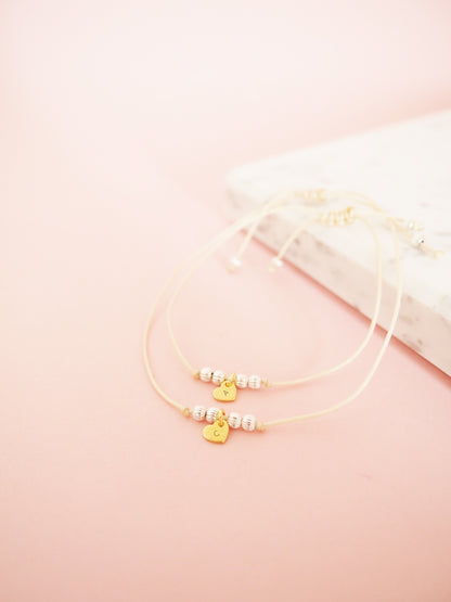 Mama Kind | Baby Armband mit Herz Personalisiert 925 Sterlingsilber
