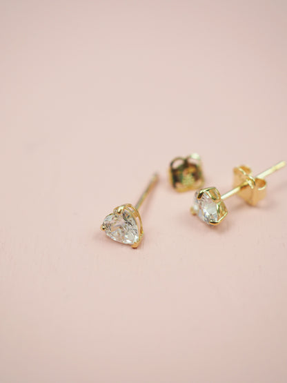 585 Gold Ohrstecker Herz 4mm